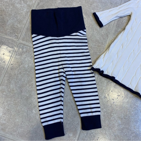 Hope & Henry Baby Girl Nautical Outfit with Pants and 2 Tops 3-6M - Picture 2 of 9